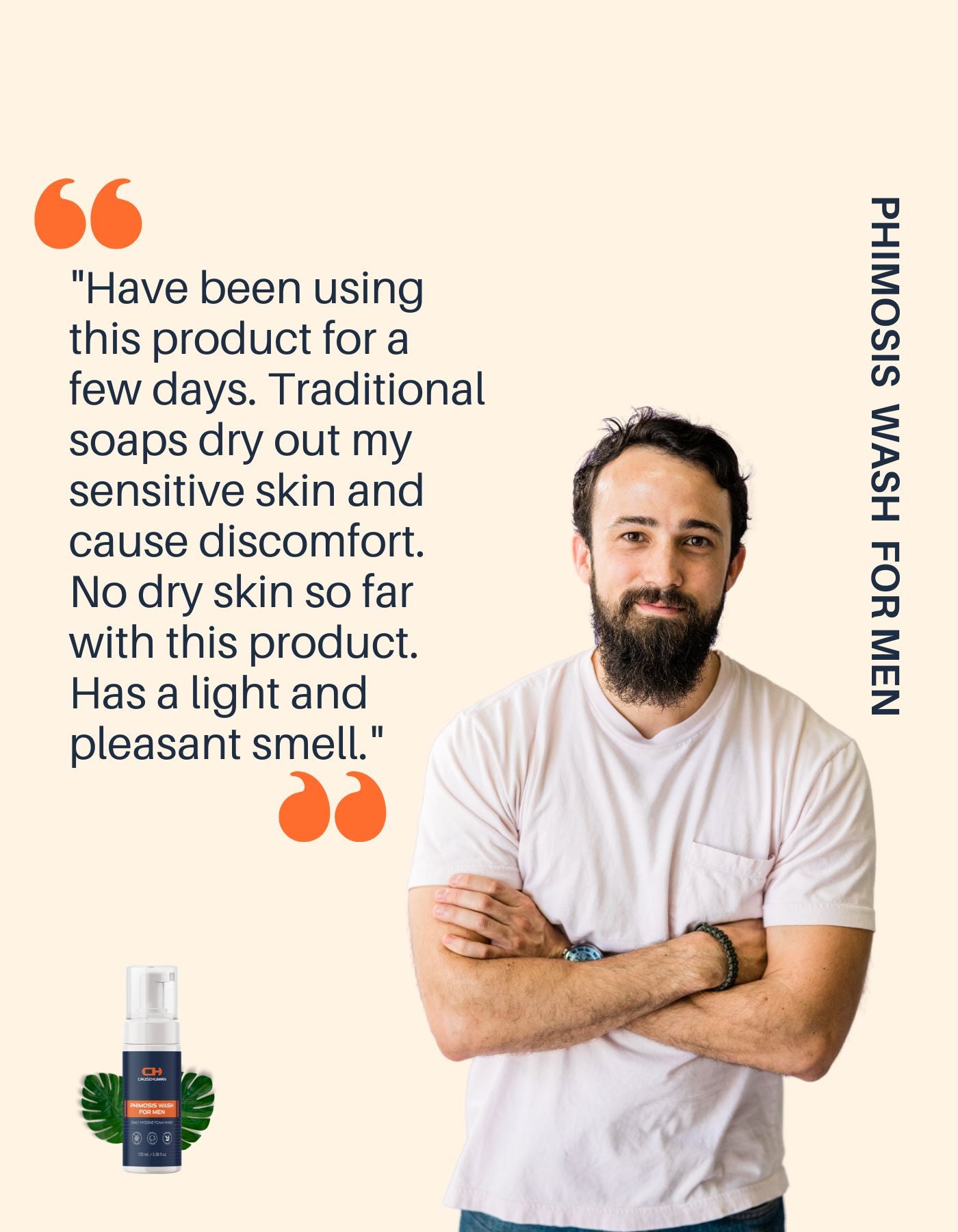 Cause Human Phimosis Wash for Men | 100ml | For healthy skin down there